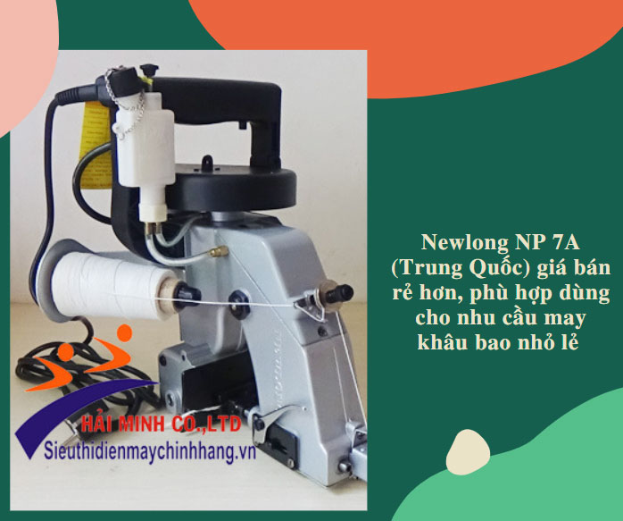 So sánh máy may bao Newlong NP 7A (Nhật) và Newlong NP 7A (Trung Quốc)