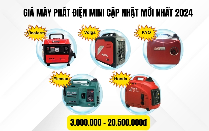 Bảng giá máy phát điện mini cập nhật mới nhất 2024