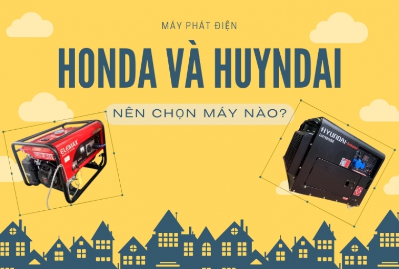 so sánh máy phát điện Honda và Hyundai