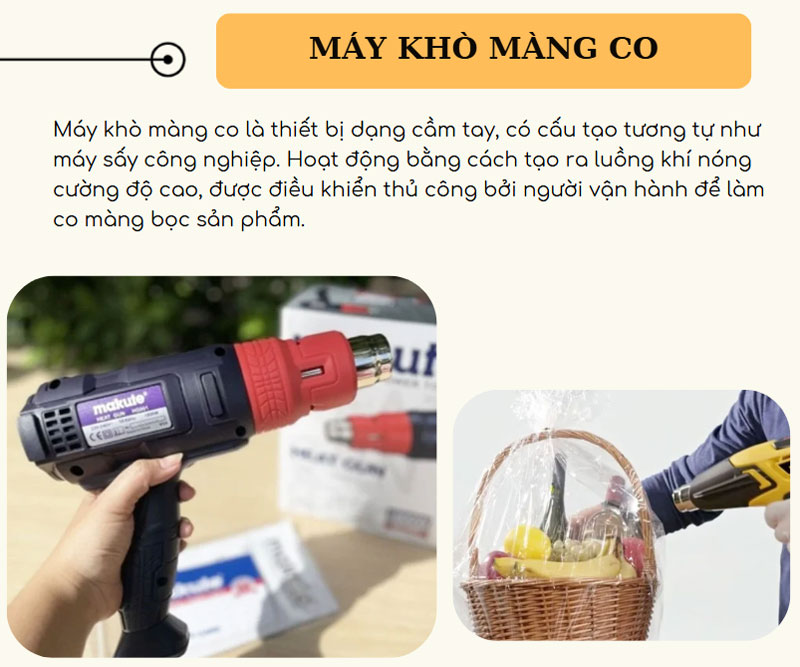 Máy khò màng co cầm tay nhỏ gọn 