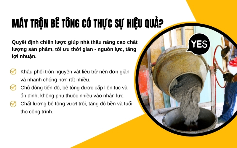Máy trộn bê tông có thực sự hiệu quả