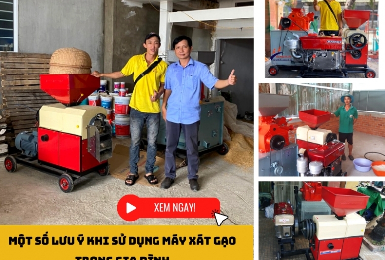 Một số lưu ý khi sử dụng máy xát gạo trong gia đình