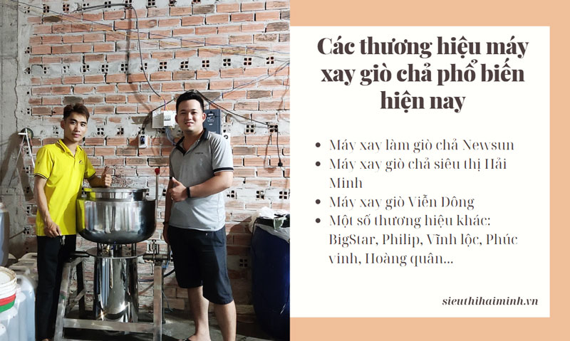 Các thương hiệu máy xay giò chả phổ biến hiện nay