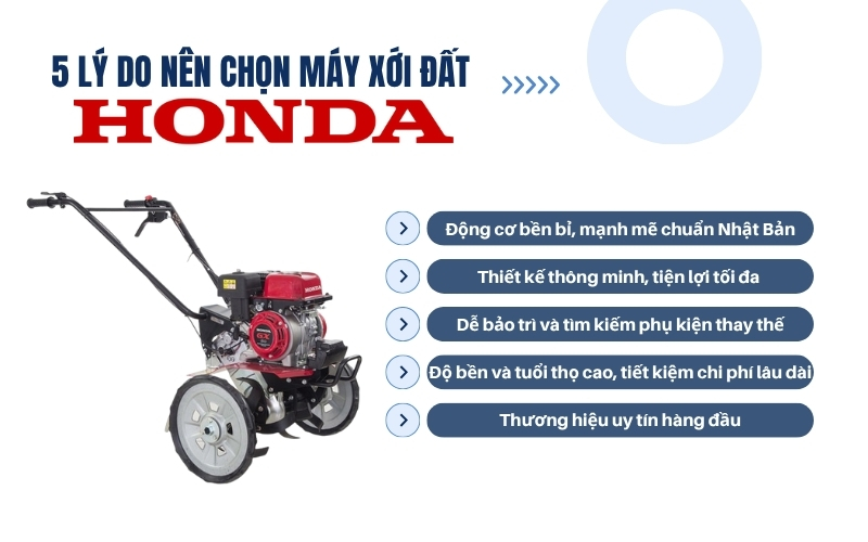 5 lý do nên chọn máy xới đất Honda