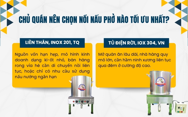 Chủ quán nên chọn nồi nấu phở nào tối ưu nhất?
