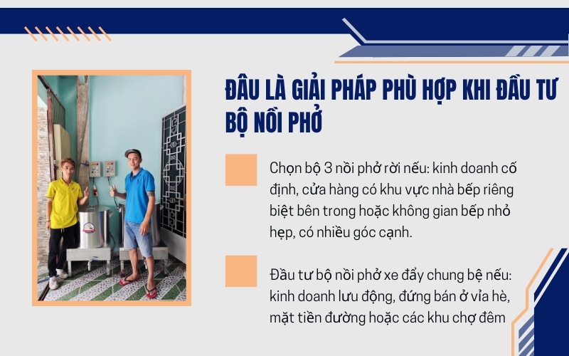 Đâu là giải pháp phù hợp khi đầu tư bộ nồi phở?