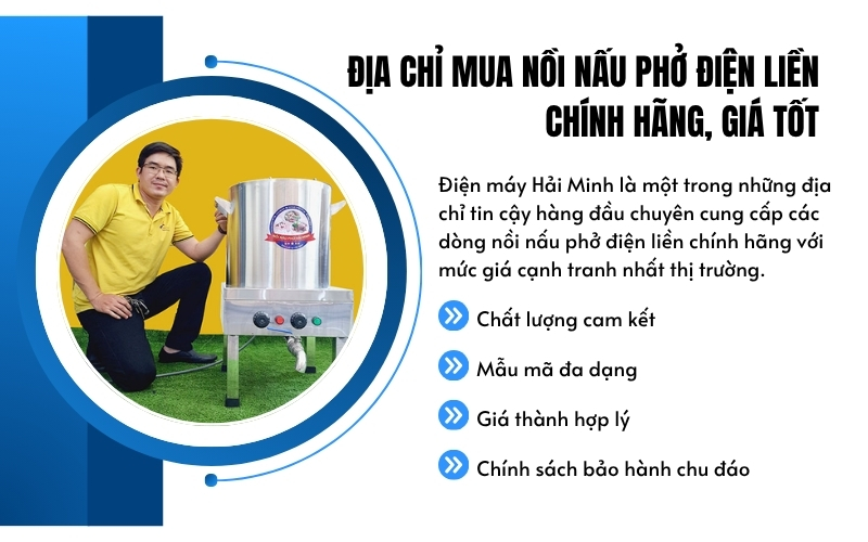 Địa chỉ mua nồi nấu phở điện liền chính hãng, giá tốt