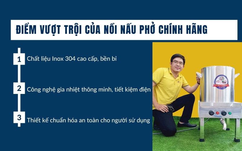Điểm vượt trội của nồi nấu phở chính hãng