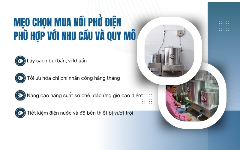 Mẹo chọn mua nồi phở điện phù hợp với nhu cầu và quy mô