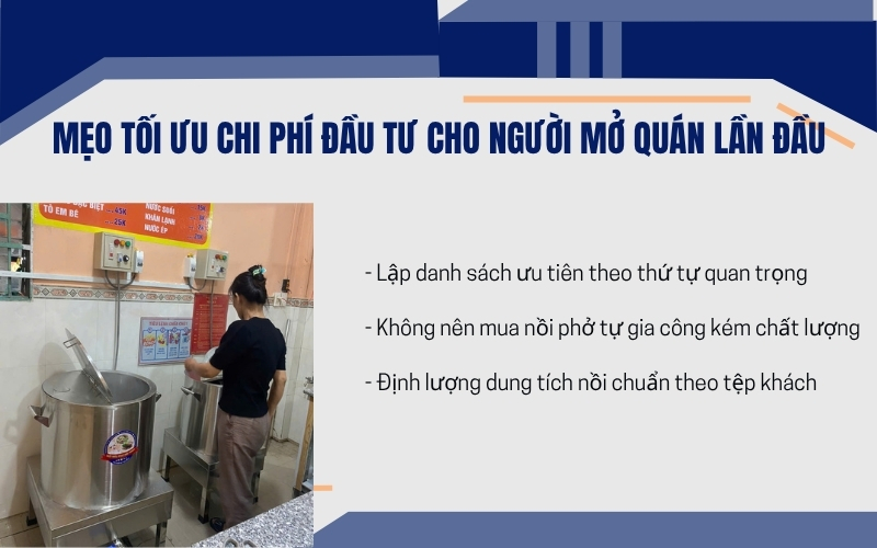 Mẹo tối ưu chi phí đầu tư cho người mở quán lần đầu
