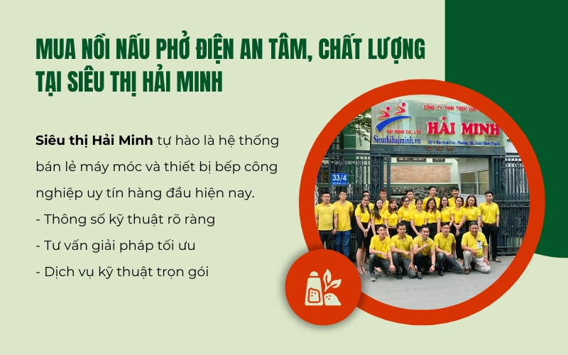 Mua nồi nấu phở điện an tâm, chất lượng tại Siêu thị Hải Minh