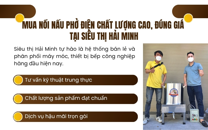 Mua nồi nấu phở điện chất lượng cao, đúng giá tại Siêu thị Hải Minh