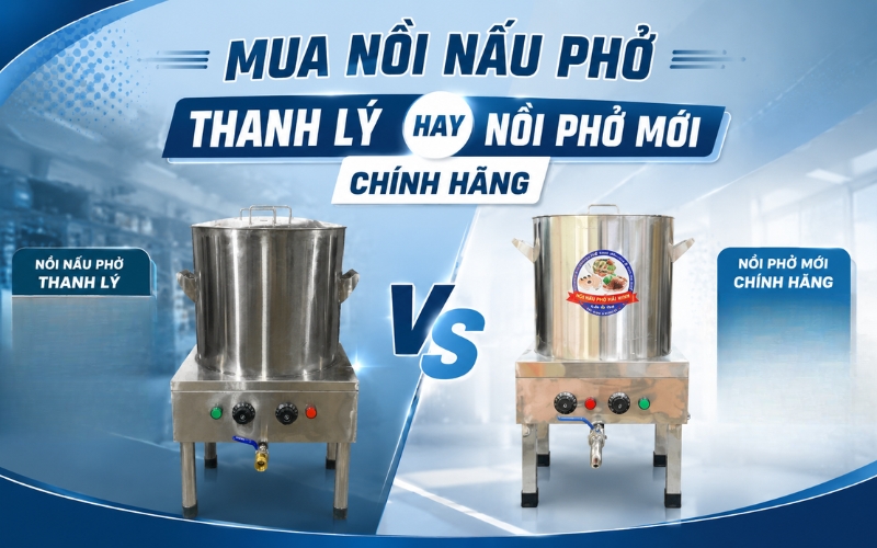 Mua nồi nấu phở thanh lý hay nồi phở mới chính hãng