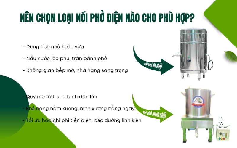 Nên chọn loại nồi phở điện nào cho phù hợp?