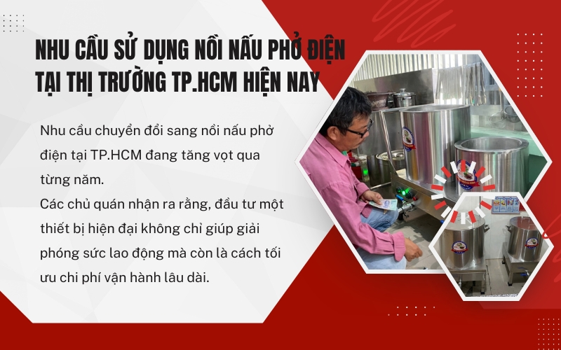 Nhu cầu sử dụng nồi nấu phở điện tại thị trường TP.HCM hiện nay
