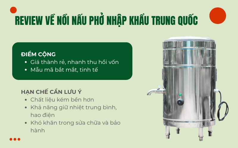 Review về nồi nấu phở nhập khẩu Trung Quốc