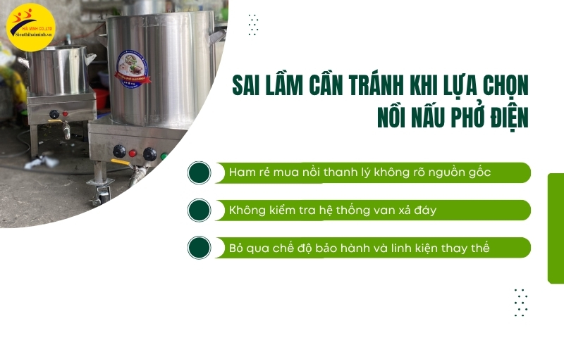 Sai lầm cần tránh khi lựa chọn nồi nấu phở điện