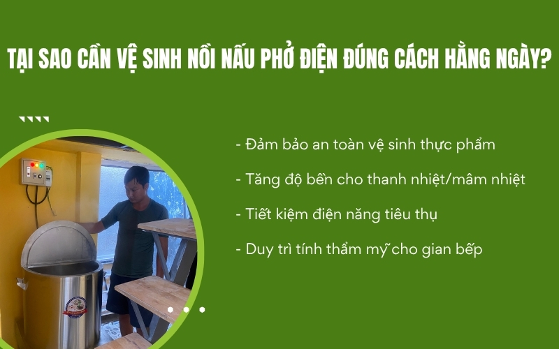 Tại sao cần vệ sinh nồi nấu phở điện đúng cách hằng ngày?