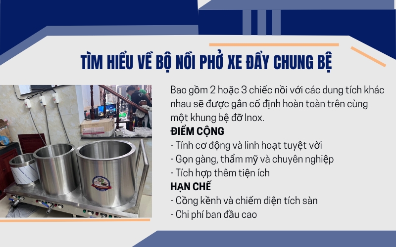Tìm hiểu về bộ nồi phở xe đẩy chung bệ