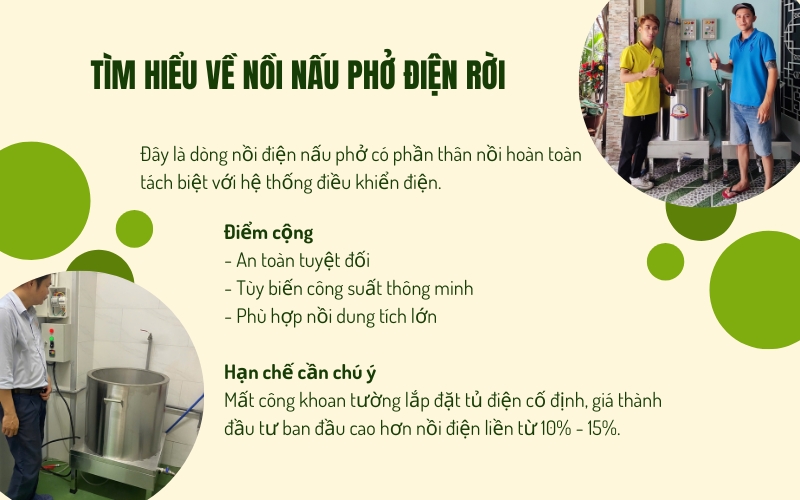Tìm hiểu về nồi nấu phở điện rời 