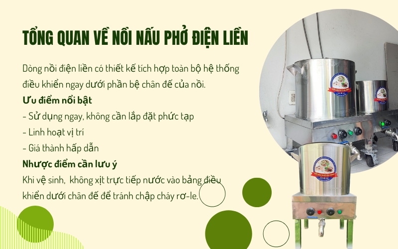 Tổng quan về Nồi nấu phở điện liền