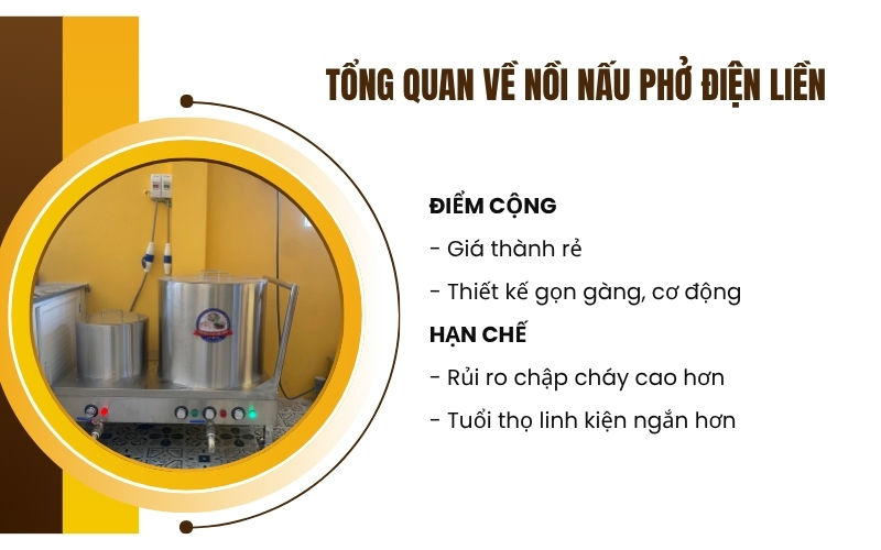 Tổng quan về nồi nấu phở điện liền