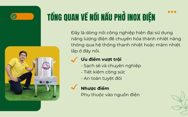 Tổng quan về nồi nấu phở inox điện