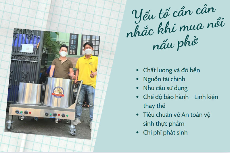 Yếu tố cần cân nhắc khi mua nồi nấu phở 