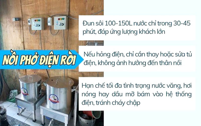 Tổng quan về nồi nấu phở tủ điện rời