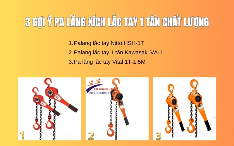 3 gợi ý pa lăng xích lắc tay 1 tấn chất lượng