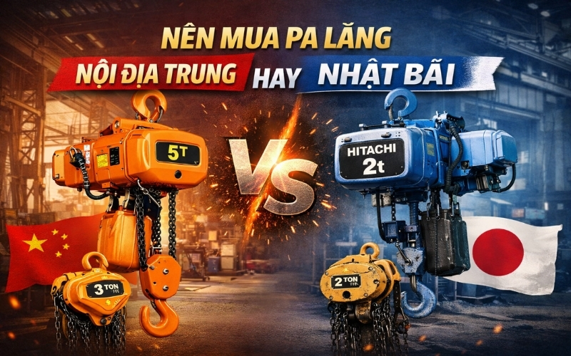 Nên mua pa lăng nội địa Trung hay Nhật bãi