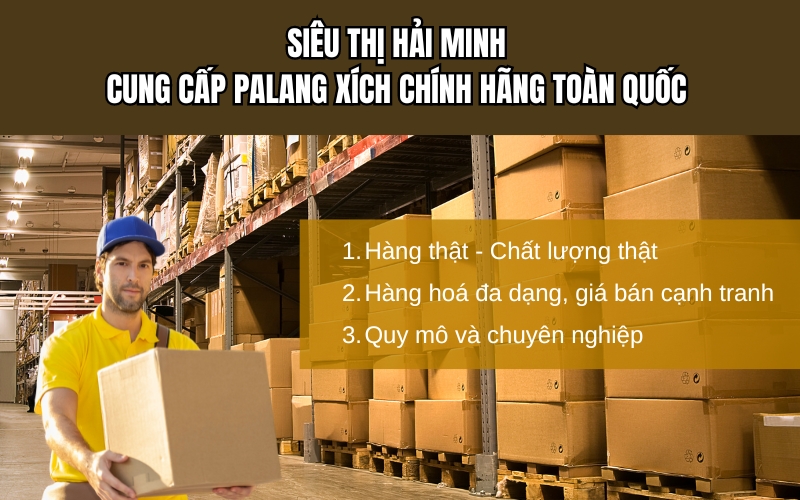 Siêu thị Hải Minh cung cấp palang xích chính hãng toàn quốc