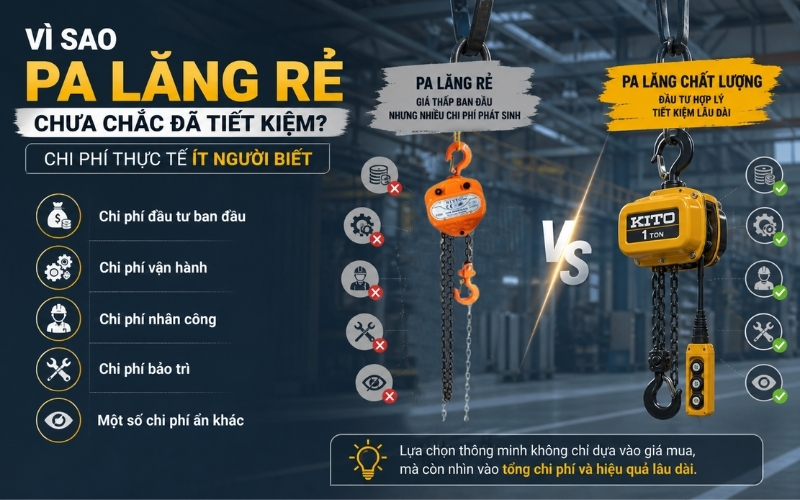  Vì sao pa lăng rẻ chưa chắc đã tiết kiệm Chi phí thực tế ít người biết