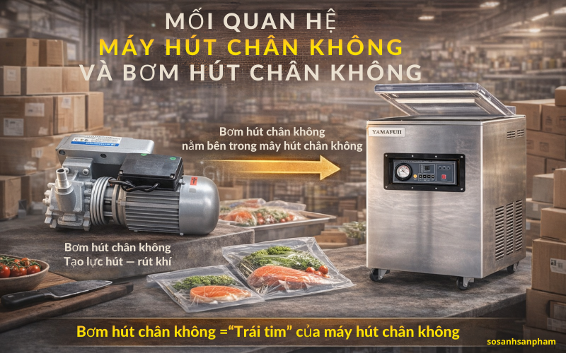 Mối quan hệ giữa máy hút chân không và bơm hút chân không
