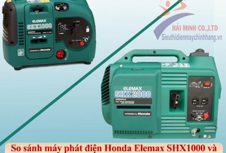 So sánh máy phát điện Honda Elemax SHX1000 và SHX2000