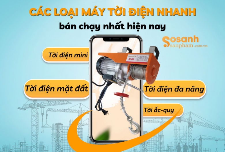 Các loại máy tời điện nhanh bán chạy nhất hiện nay