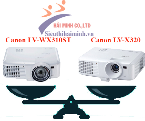 So Sánh Máy Chiếu Canon LV-X320 Và Canon LV-WX310ST Chính Hãng
