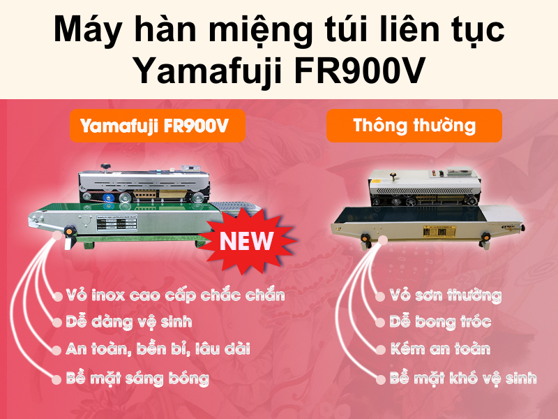 Máy hàn miệng túi liên tục Yamafuji FR900V