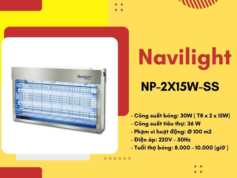 Đèn diệt côn trùng Navilight NP-2X15W-SS