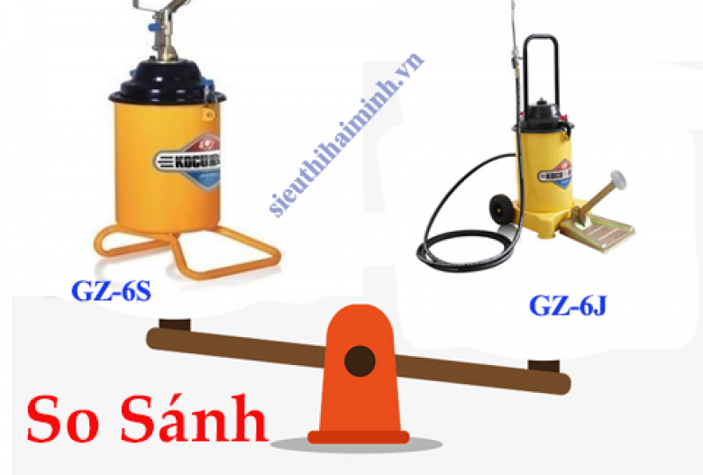 So Sánh Máy Bơm Mỡ Kocu GZ-6S Và Máy Bơm Mỡ Kocu GZ-6J