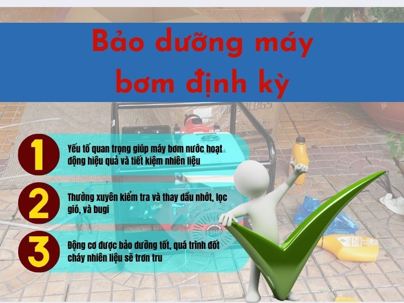 Bảo dưỡng máy bơm định kỳ