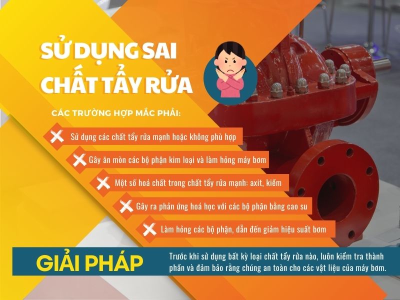 Sử dụng sai chất tẩy rửa