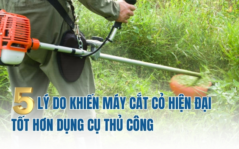 5 lý do khiến máy cắt cỏ hiện đại tốt hơn dụng cụ thủ công