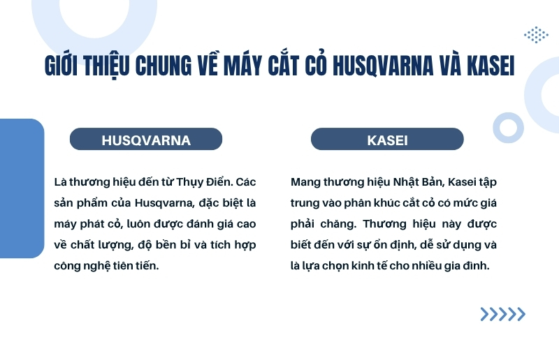 Giới thiệu chung về máy cắt cỏ Husqvarna và Kasei