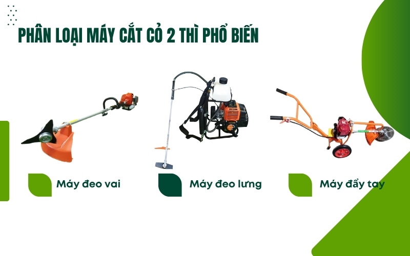 Phân loại máy cắt cỏ 2 thì phổ biến