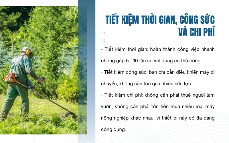 Tiết kiệm thời gian, công sức và chi phí