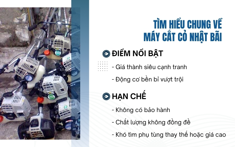 Tìm hiểu chung về máy cắt cỏ nhật bãi
