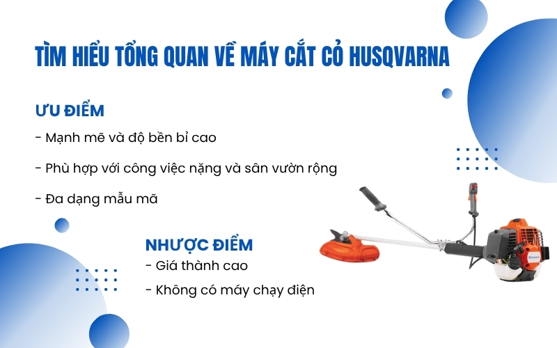 Tìm hiểu tổng quan về máy cắt cỏ Husqvarna