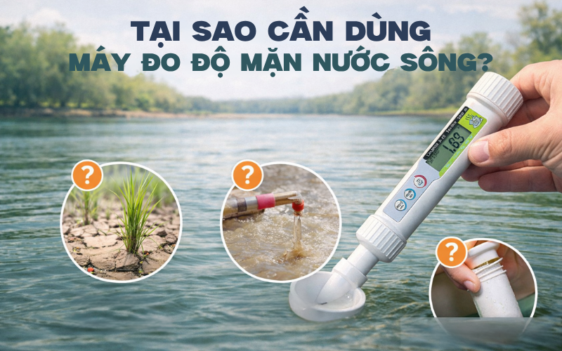 Tại sao cần dùng máy đo độ mặn nước sông?