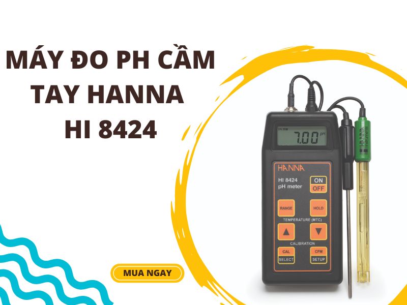 Máy đo pH cầm tay Hanna Hi 8424
